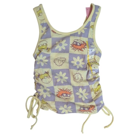Rugrats 90s Retro Nickelodeon Yellow Graphic Tank Top - Picture 5 of 6